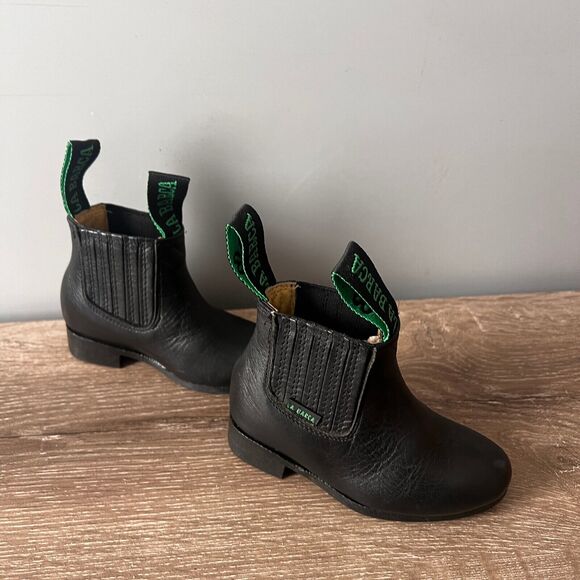 La Barca Boys Leather Half Boot Charro Vaquero Botines Sz 7.5 US (14.5 MX) - Picture 2 of 11